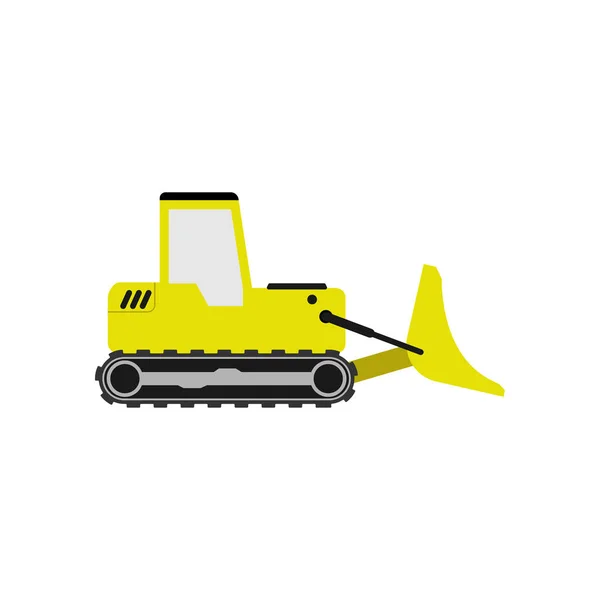 Bulldozer Icono Diseño Plantilla Vector Aislado Ilustración — Archivo Imágenes Vectoriales