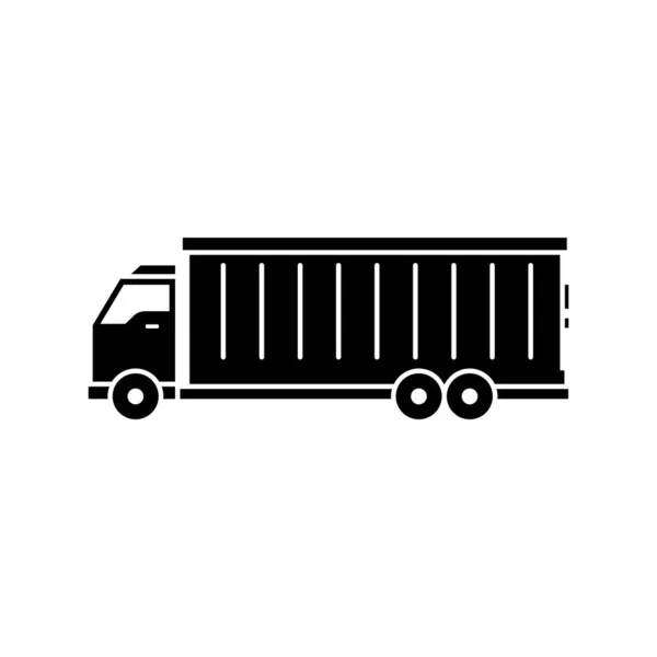 Φορτηγό Εμπορευματοκιβωτίων Εικόνα Πρότυπο Σχεδιασμού Διάνυσμα Απομονωμένη Εικόνα — Διανυσματικό Αρχείο