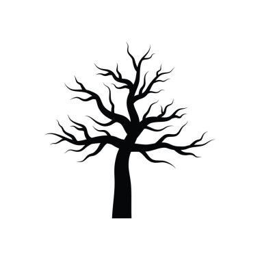 Ölü ağaç simgesi tasarımı şablonu izole edildi 