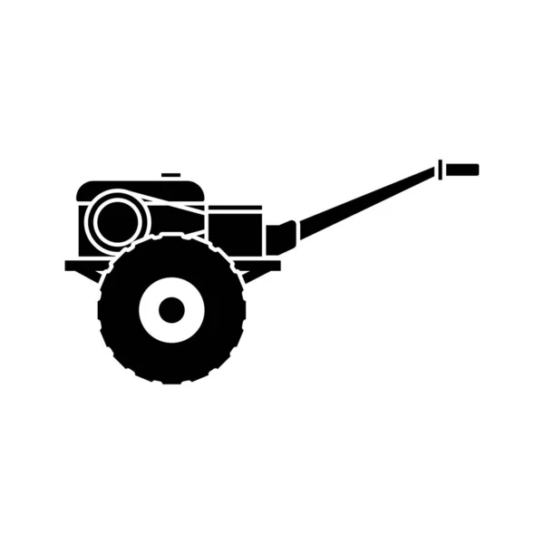Caminar icono del tractor plantilla de diseño vector ilustración aislada — Vector de stock