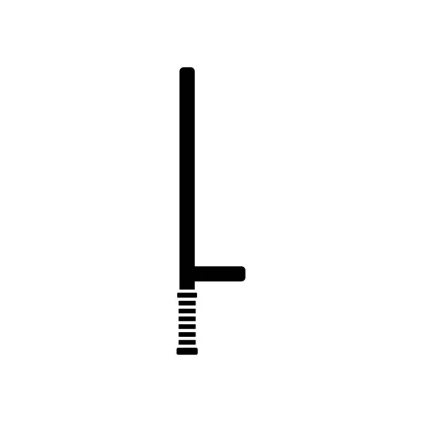 Modèle de conception icône bâton de police vecteur isolé — Image vectorielle