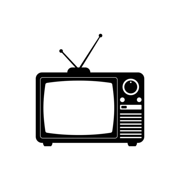 Antiguo icono de TV diseño plantilla vector aislado — Vector de stock