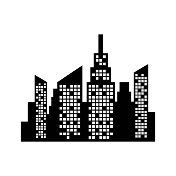 Skyline city icon design template vector isolated — Stockvektor