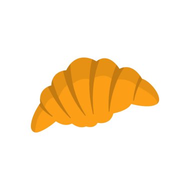 Kruvasan simgesi tasarım şablonu izole edildi 