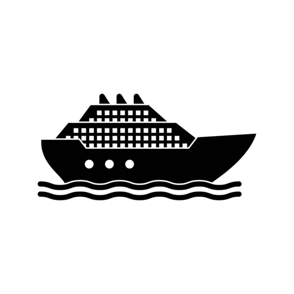 Шаблон Дизайну Піктограм Корабля Вектор Ізольовано — стоковий вектор