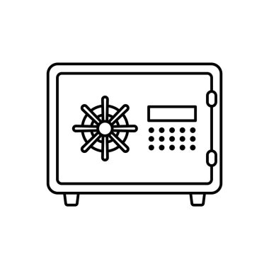 Güvenli kutu simgesi tasarım şablonu izole edildi