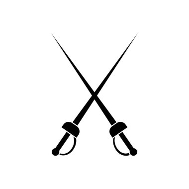 Kılıç simgesi tasarım şablonu izole edildi