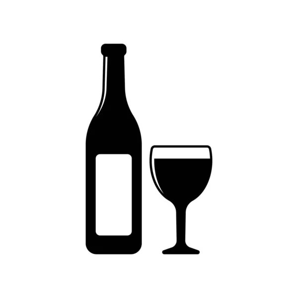 Icono Vino Diseño Plantilla Vector Aislado — Vector de stock