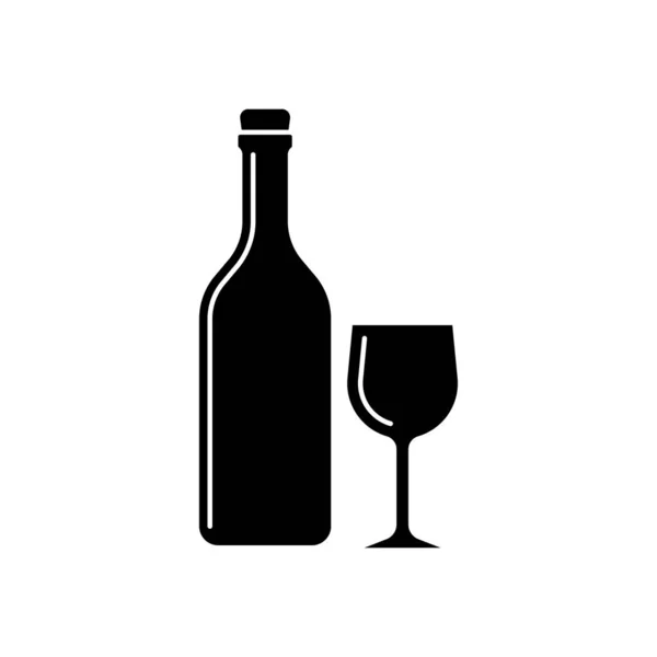 Icono Vino Diseño Plantilla Vector Aislado — Vector de stock