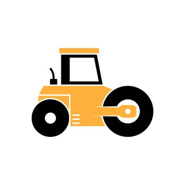 Buldozer simgesi tasarım şablonu izole edildi