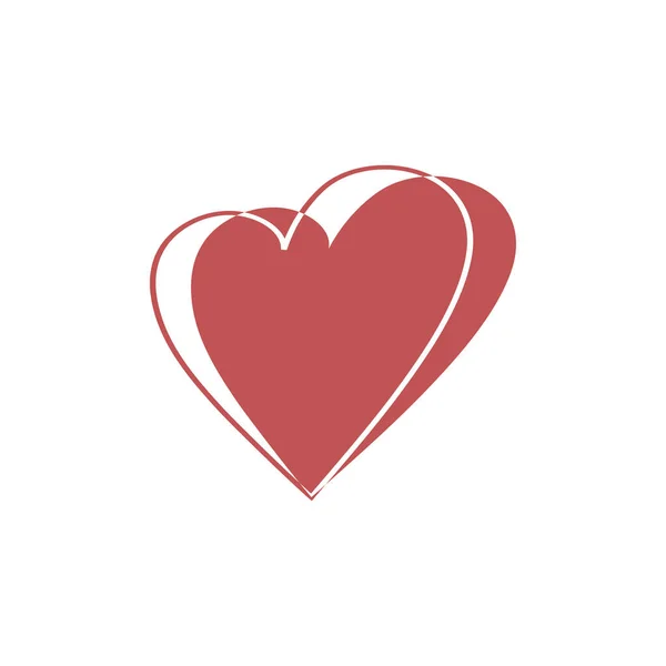 Liebe Herz Symbol Design Vorlage Vektor Isoliert — Stockvektor