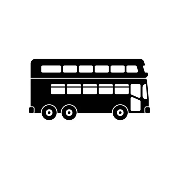 Doppeldecker Bus Icon Design Template Vektor Isoliert — Stockvektor
