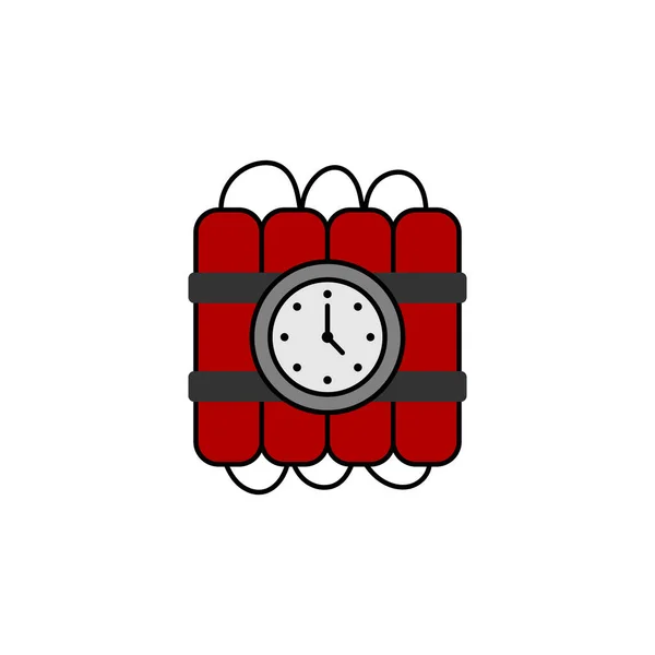 Timer Bomb Icon Design Template Vektor Isoliert — Stockvektor