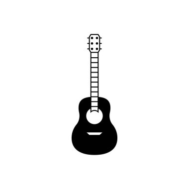 Gitar simgesi tasarım şablonu izole edildi