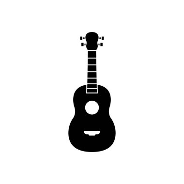 Ukulele simge tasarım şablonu izole edildi