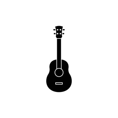 Ukulele simge tasarım şablonu izole edildi
