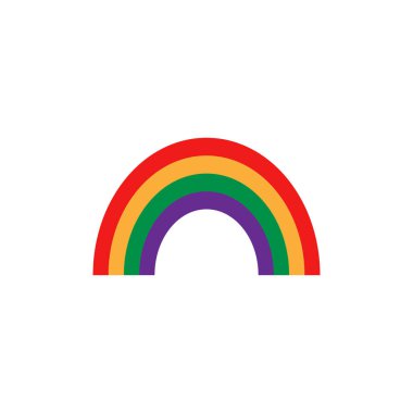 Gökkuşağı simgesi tasarım şablonu izole edildi