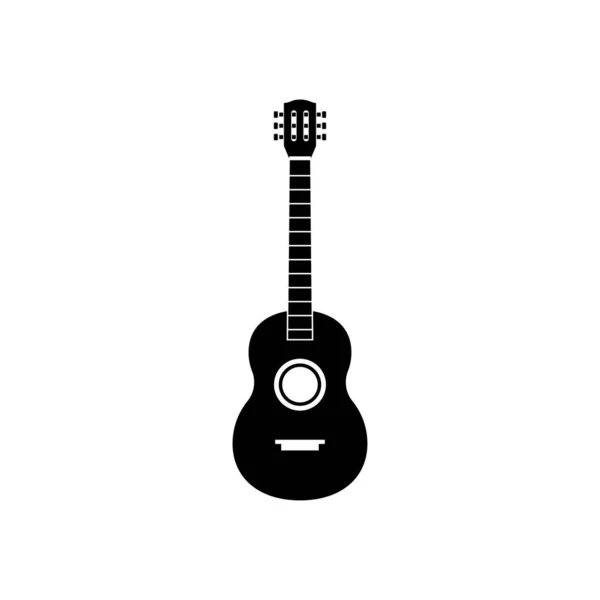 Templat Vektor Desain Ikon Gitar Terisolasi - Stok Vektor