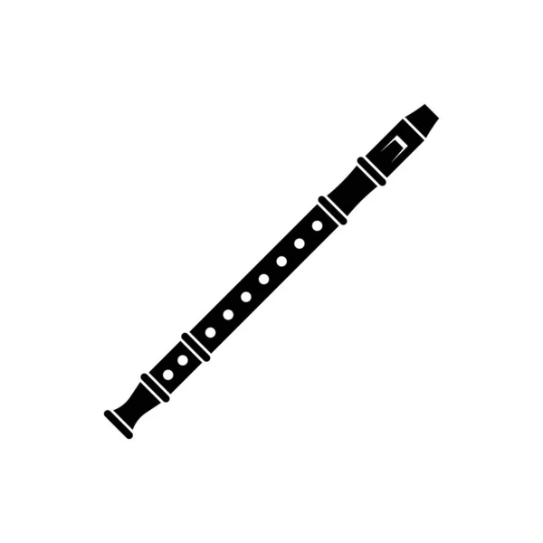 Flute Icon Design Template Vektor Isoliert — Stockvektor