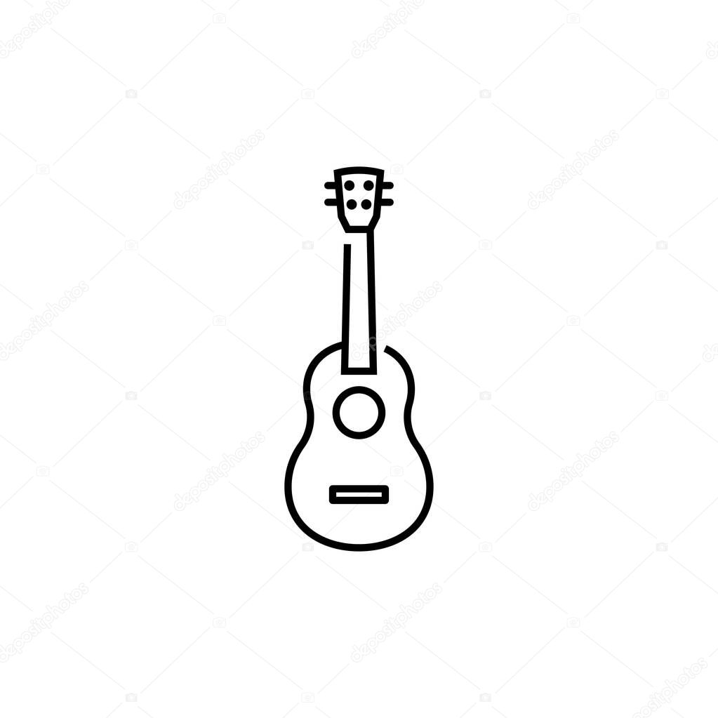 Ukulele icon design template vector isolated