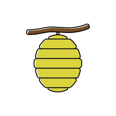 Arı kovanı simgesi tasarım şablonu izole edilmiş illüstrasyon