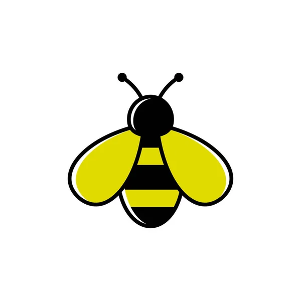 Icono Abeja Plantilla Diseño Vector Ilustración Aislada — Archivo Imágenes Vectoriales