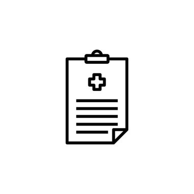 Tıbbi kayıt simgesi tasarım şablonu izole edildi