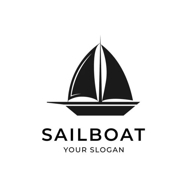 Segelboot Logo Design Vorlage Vektor Isolierte Illustration — Stockvektor