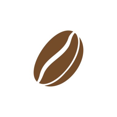 Kahve çekirdeği ikonu tasarım şablonu izole edildi