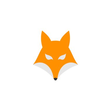 Fox simgesi tasarım şablonu izole edildi
