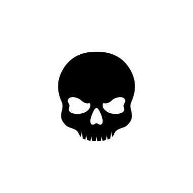 Kafatası simgesi tasarım şablonu izole edildi