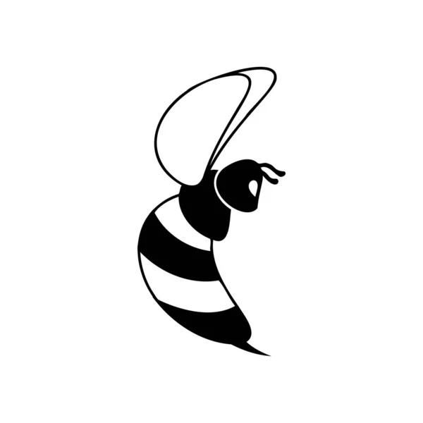 Wektor Wzorca Ikony Pszczoły Izolowany — Wektor stockowy