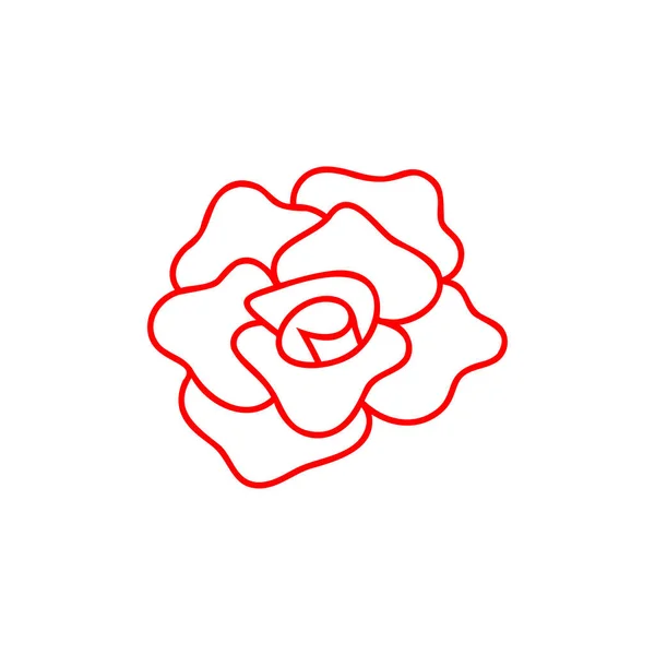 Rose Icon Design Template Vektor Isoliert — Stockvektor