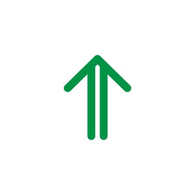 Ok simgesi tasarım şablonu izole edilmiş vektör illüstrasyonu