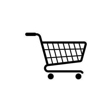 Cart simgesi tasarım şablonu izole edilmiş vektör illüstrasyonu