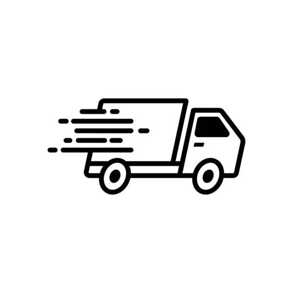 Entrega Caminhão Ícone Design Modelo Vetor Isolado Ilustração —  Vetores de Stock