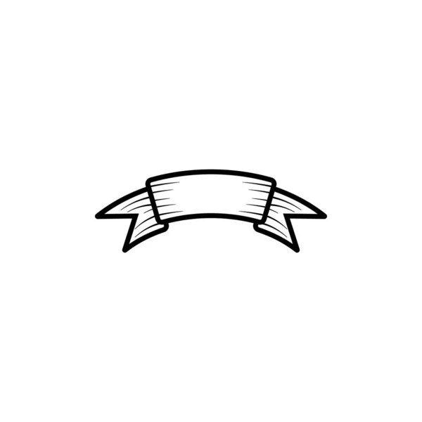 Ribbon Banner Icon Design Template Vektor Isolation Illustration — Stockvektor
