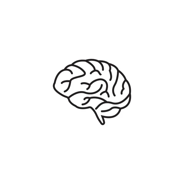 Иллюстрация Вектора Шаблона Иконки Мозга — стоковый вектор