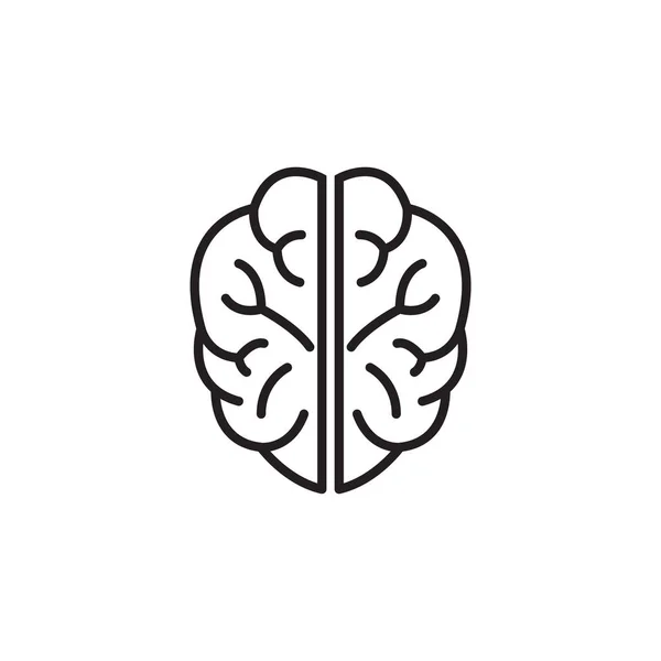 Иллюстрация Вектора Шаблона Иконки Мозга — стоковый вектор