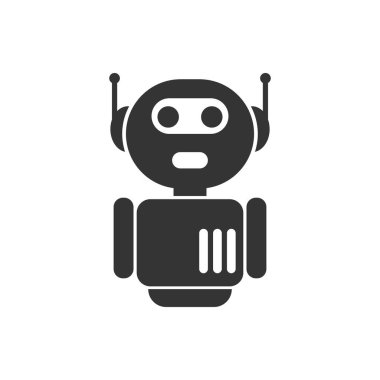 Robot simgesi tasarımı vektör izole çizimi