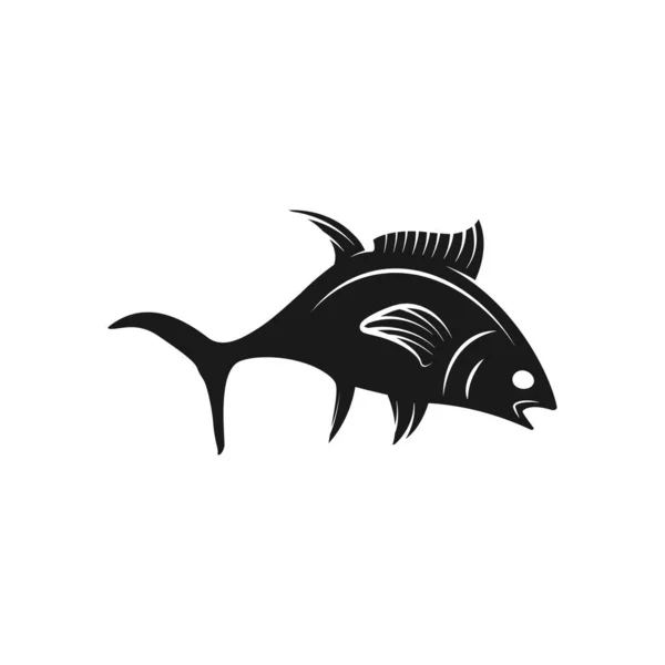 Desenho Ícone Peixe Atum Modelo Vetor Isolado Ilustração — Vetor de Stock