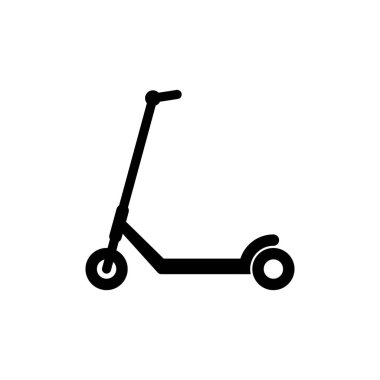 Scooter bisiklet ikonu tasarım şablonu izole çizimi