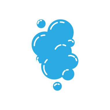 Kabarcık simgesi tasarım şablonu izole edilmiş vektör illüstrasyonu