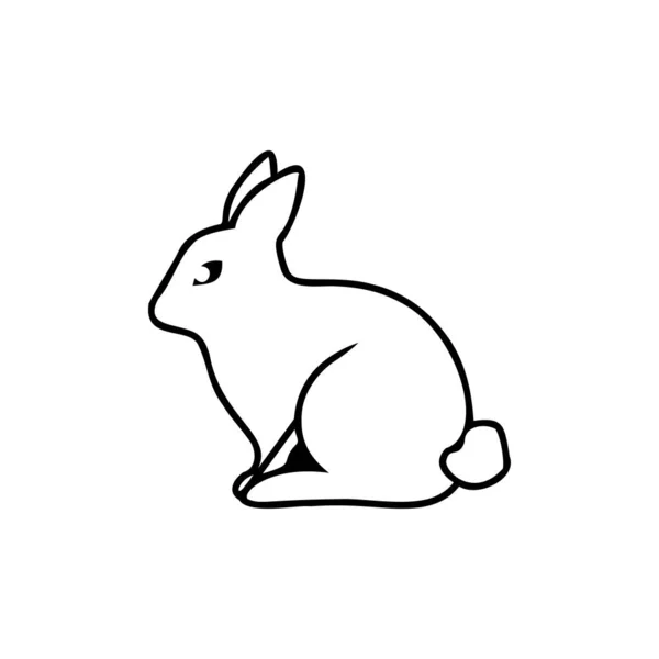 Kaninchen-Symbol-Design-Vorlage Vektor isolierte Illustration — Stockvektor