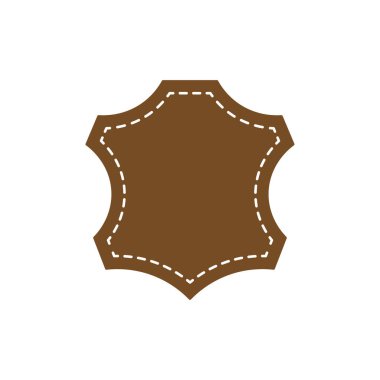 Deri simge tasarım şablonu izole edilmiş vektör illüstrasyonu