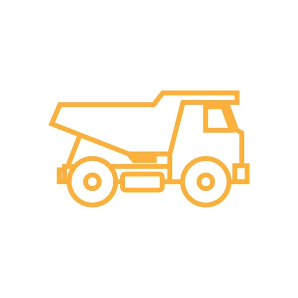 Ikone Bergbau Lkw Design Vorlage Vektor Isolierte Illustration — Stockvektor