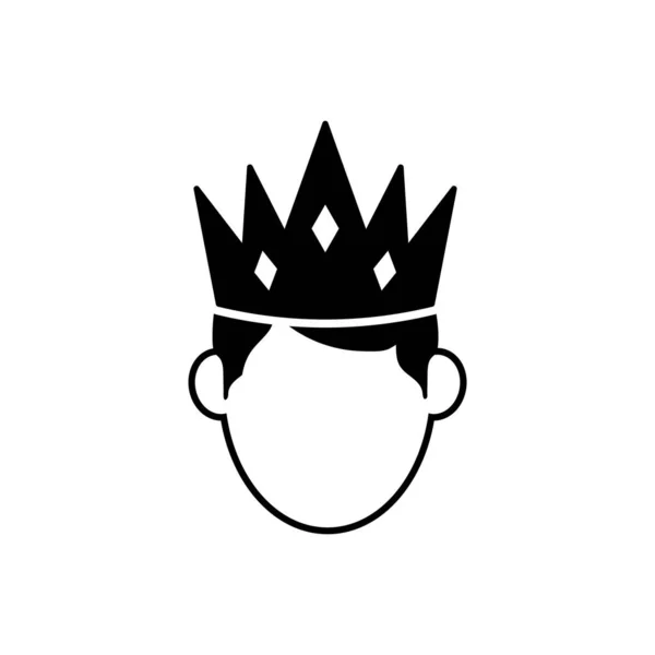 Prince Icon Design Template Vektor Isolierte Illustration — Stockvektor