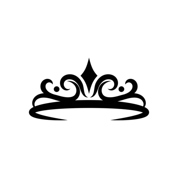 Icono Tiara Diseño Plantilla Vector Ilustración Aislada — Vector de stock