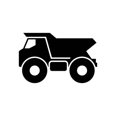 Çöp kamyonu simgesi tasarım şablonu izole edilmiş illüstrasyon