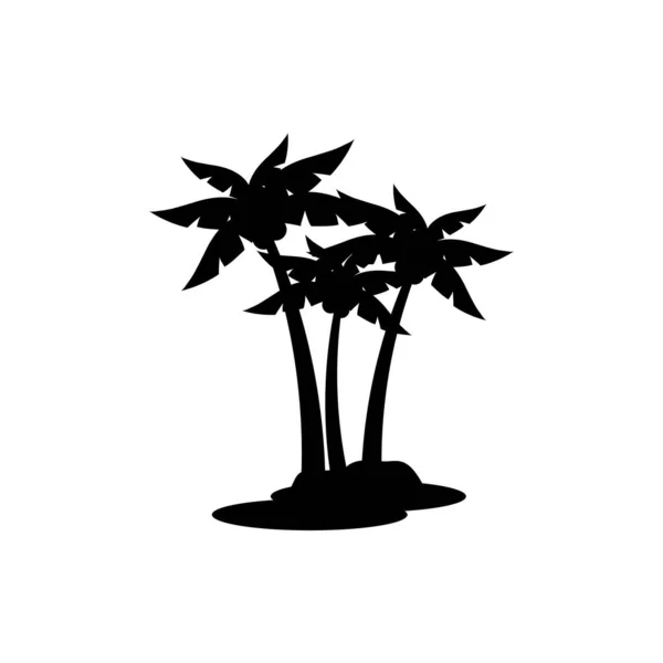 Palma Drzewo Ikona Wzór Wektor Izolowane Ilustracja — Wektor stockowy
